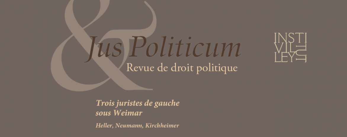 Le numéro 23 de la revue Jus Politicum est paru